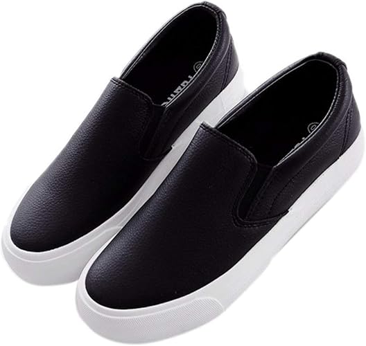Amazon M Assolato スリッポン 厚底 スニーカー ローファー レディース 黒 白 サイドゴア スリッポンシューズ フラットシューズ 厚底 3cm 走れる 履きやすい 脱ぎやすい 滑りにくい 通学 通勤 普段 レジャーシューズ 22 5cm 25cm スニーカー