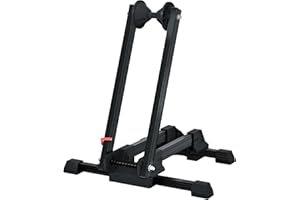 RELIANCER Sports Foldable Alloy Bicycle Stand Bike Floor Parking Rack Steady Wheel Holder Fit 20"-29" BikesIndoor Home Garage Cycling Storage Organizer Cycle Tires Rack Holder for Mountain and Road Bike