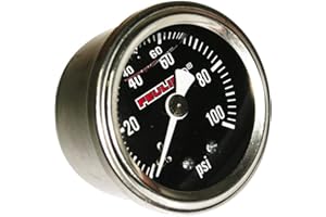 Feuling Black Face Back Port Oil Pressure Gauge for Harley Motorcycle 9043