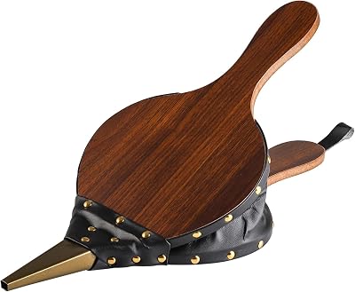 Tebery 17 x 7.5 Inch Wooden Bellows Lighter Fireplace Blower Brown