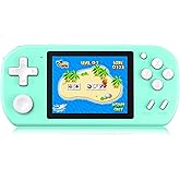 CCTU Handheld Games for Kids Preloaded 218 Retro Video Games, Portable Gaming System with 3.0" Screen Rechargeable Battery, Mini Travel Electronic Toy Birthday Gifts for Boys Girls (Cyan)