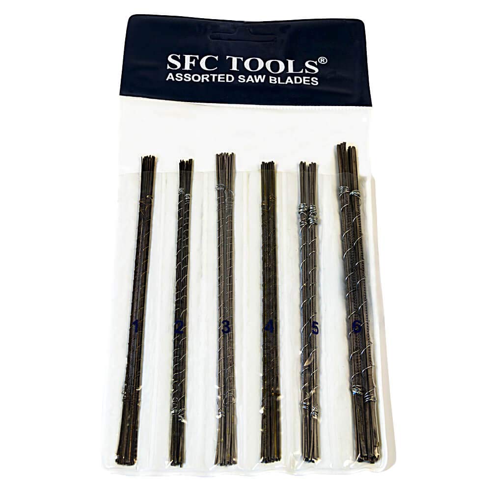 Jeweler's Saw Blades Set. Size 1-6 (2 Dozens Each Size) - SFC Tools- 49-220