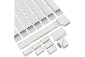 Forestchill 4in 25ft Decorative PVC Line Set Cover Kit for Ductless Mini Split Air Conditioner, Central AC and Heat Pump Syst