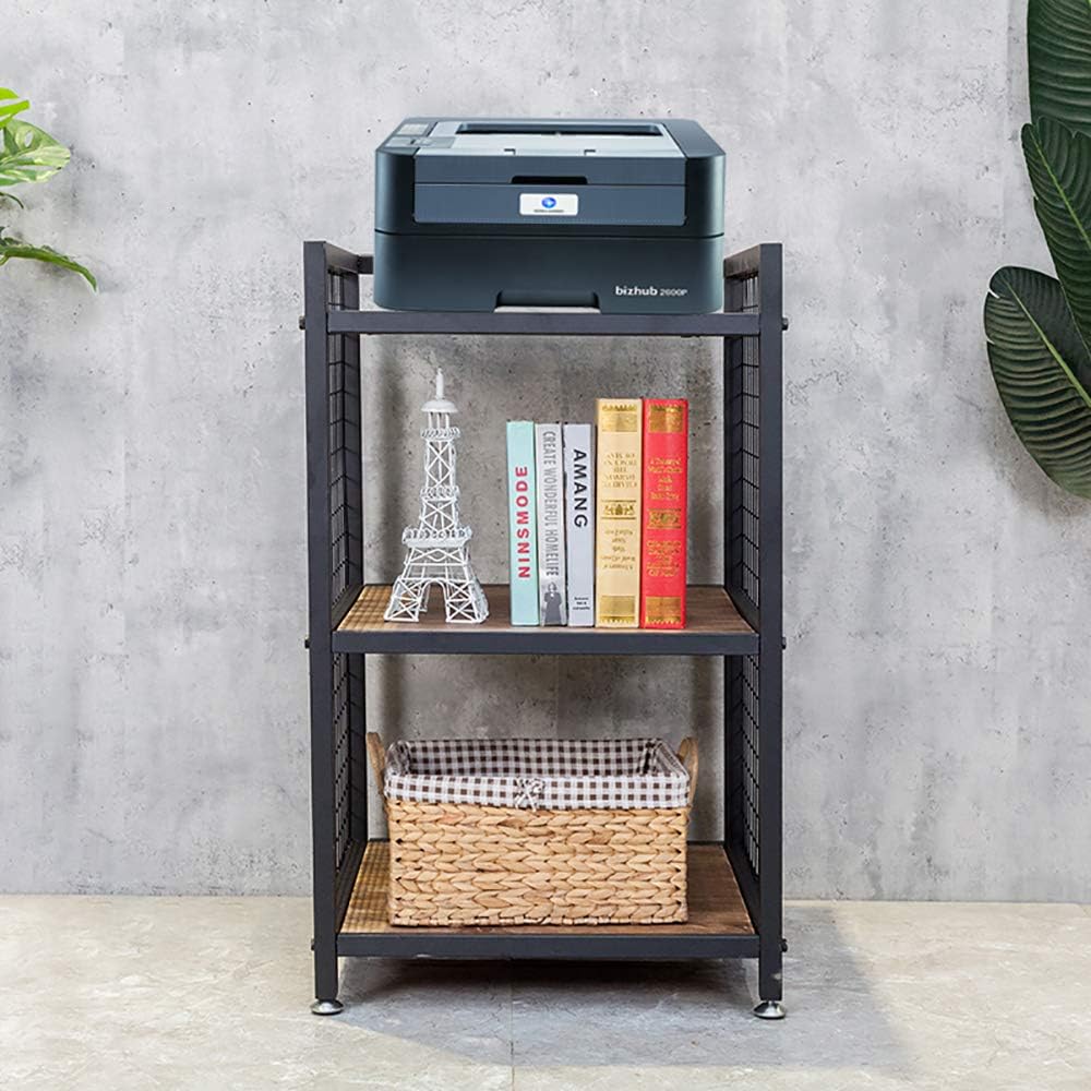 3-Tier Printer Stand, Floor Printer Table, Standing Printer Cart, Office Storage Rack/Shelf , Document Organizer Table, A4 Paper Collection, Suit for Most Printers, 19.3'' x 19.3'' x 34.8'': Electronics