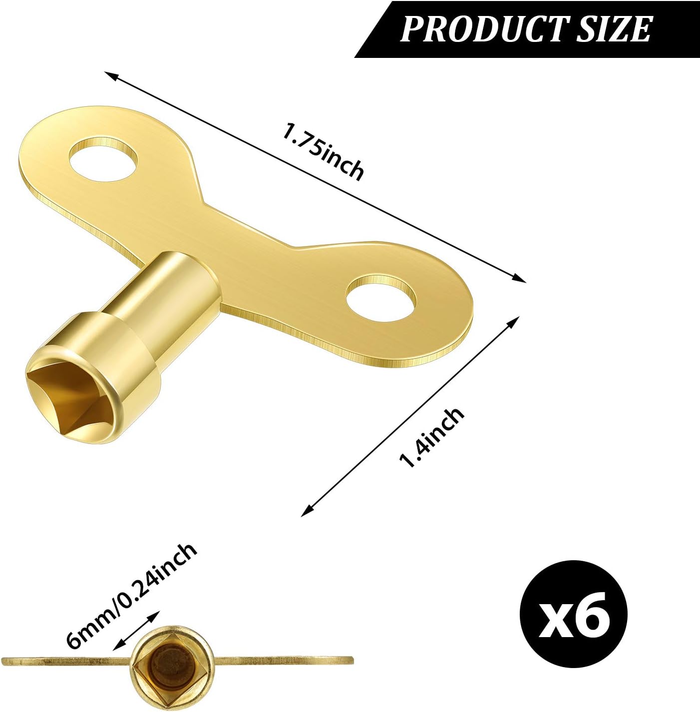 Brass Radiator Keys Removable Radiator Key Valve Radiator Bleed Keys