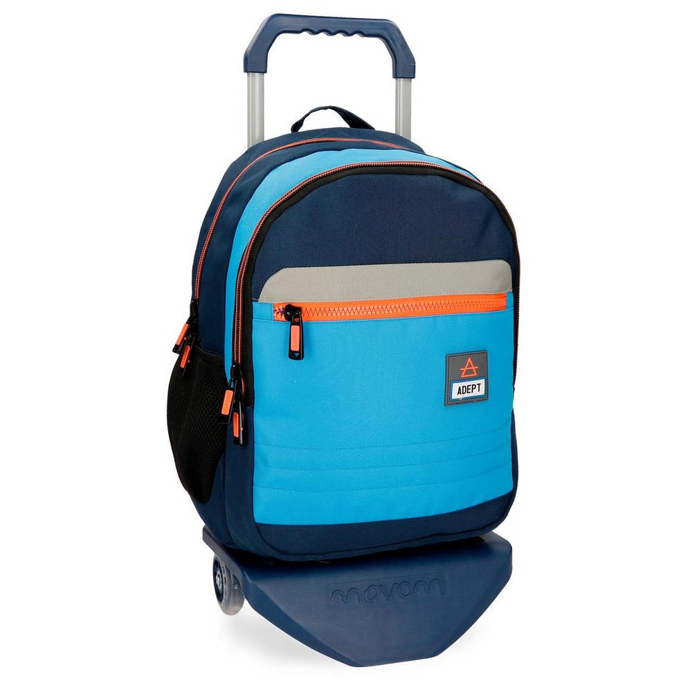 Adept Power Laptop backpack with trolley Blue 32x42x16 cms Polyester 15,6" 21.5L