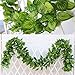 4pcs Artificial Fake Ferns Vines Hanging Plants Faux Plastic Hanging Plant (White)