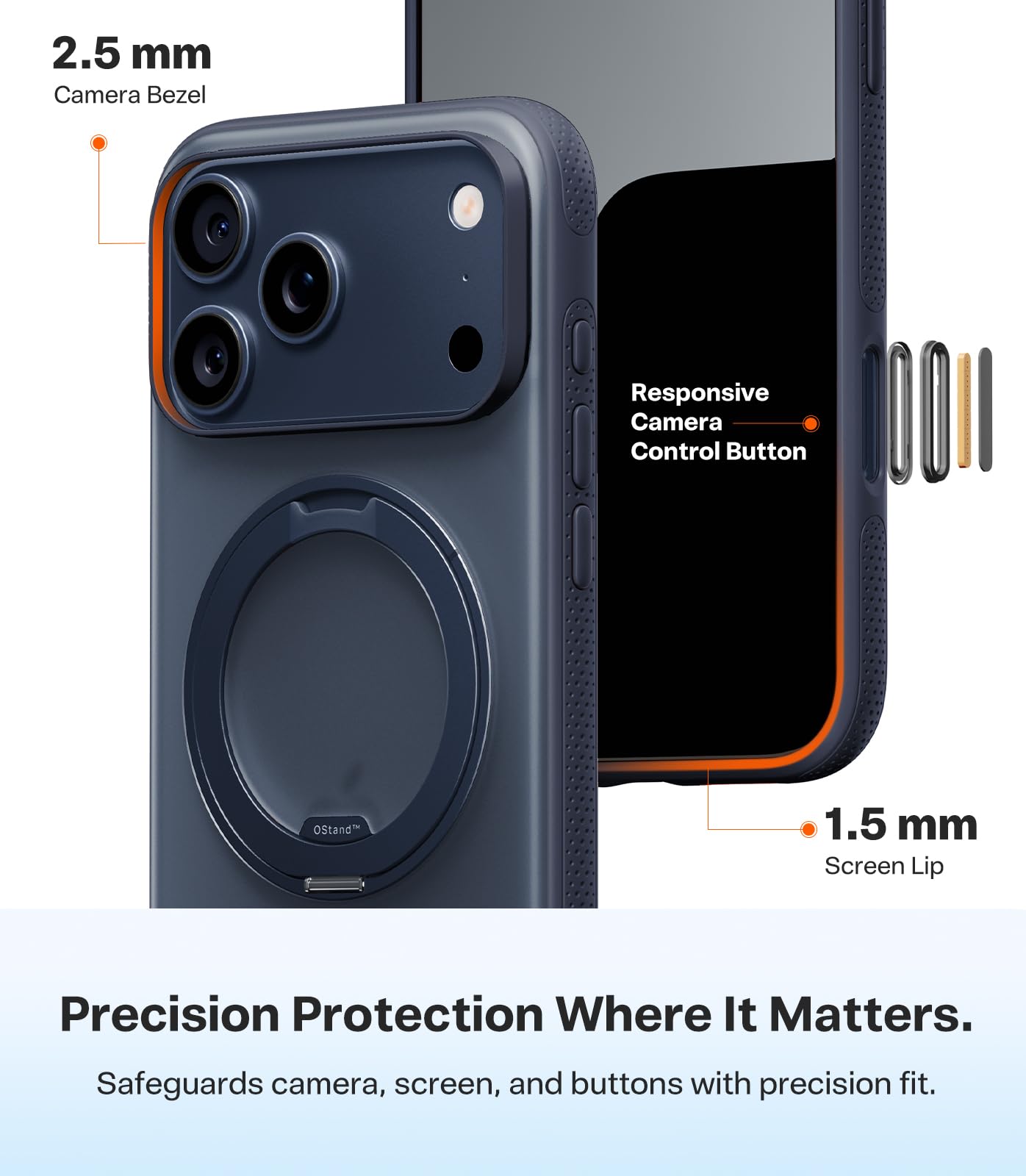 TORRAS 360 Magnetic Stand for iPhone 17 Pro Max Case, [Fit for MagSafe] [4X Military-Grade Protection] Slim Case for iPhone 17 Pro Max, 6.9