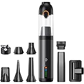 Car Vacuum Portable Cordless,18000Pa 4in1 Portable Handheld Cleaner Vacuum &amp;Air Duster 2 Suction Modes Power Blowing&amp;Inflating, Brushless Motor Vacuum with Multi Nozzles for Car,Keyboards, Office,Pet