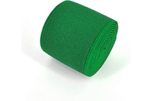 EQARP 1 Roll Flat Elastic Cord 1.5-Inch Wide by 3-Yard Double-Side Twill Elastic Band(#21 Dark Green)