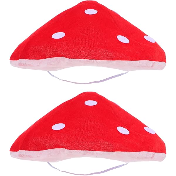 Chapeau Champignon En Peluche Pour Enfant - Rouge Et Blanc, Accessoire Déguisement Et Fête