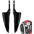 HCmotorku Motorcycle Fork Mount Wind Deflectors Fit for Harley Road King Street Glide Electra Glide FLHT FLHR FLHX 1995-2024 (Black)