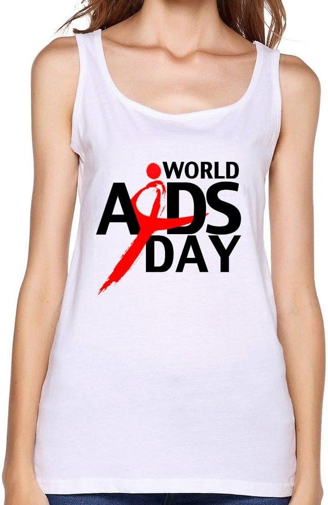Mengtt Women's HIV Aids Awareness DIY Cotton Tank Top