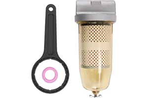 DICMIC 496 Fuel Tank Filter Assembly with Wrench Replacement for Gasoline and Diesel Water Separate 30 Micron Max 25 Gpm 150 Psi with 1” NPT Top Cap Replace# B10-AL