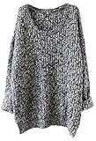 SheIn Women's Batwing Sleeve Oversized Pullover Knitted Sweater