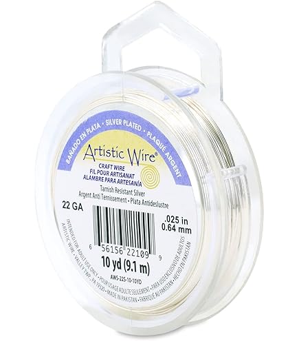 Beadalon - Alambre Artístico (Calibre 24, Chapado En Plata Y Oro