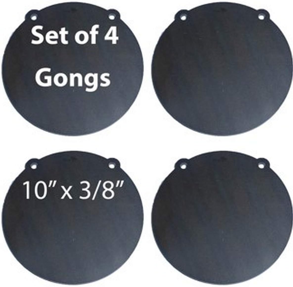 Tactical Scorpion Gear Set of Four AR500 Steel Shooting Target Gong 10" x 3/8"