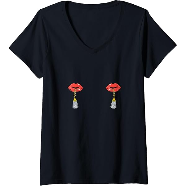 Amazon.com: Burlesque Lips Boobs Nipple Tassel Burlesque Dancer T