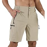 Suwangi Mens Hiking Cargo Shorts Quick-Dry Outdoor Athletic Short Travel Fishing Golf Tactical Short for Men with Multipocket