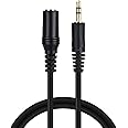 Pasow 3.5mm Stereo Male to Female Extension Audio Cable Cord (1 Feet)