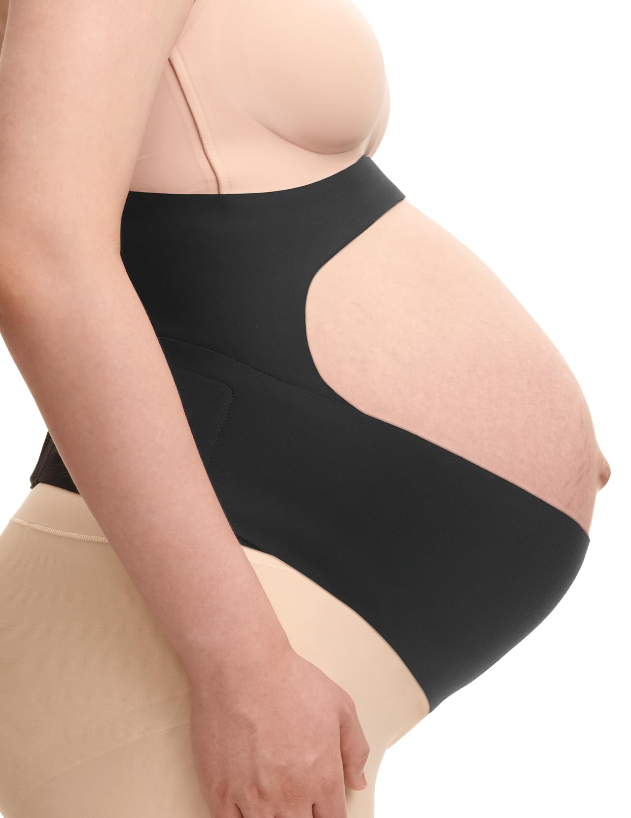 Photo 1 of Momcozy Maternity Belly Band, Ergonomic Pregnancy Support Belt with CozySupport Design, Invisible Waist & Back Relief