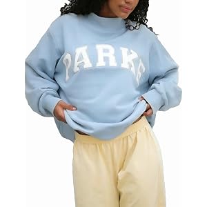 2026 New PARKE Embroidered Casual Sweatshirt – Unisex, Cotton, Loose & Slimming Fit, Versatile Style