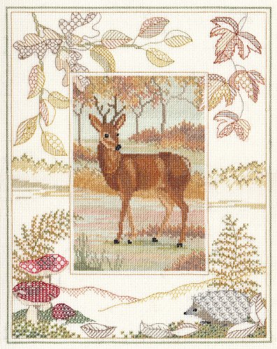 Derwentwater Wildlife Series Deer Counted Cross Stitch Kit 14 count aida
