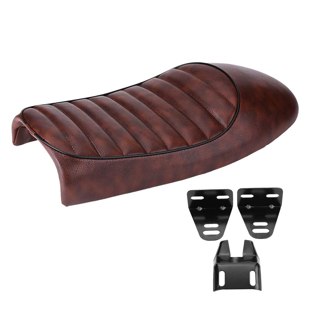Elerose Universal Leather Motorcycle Racing Seat, Modification Saddle Seat, Universal