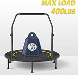 CLORIS 40/48 Inch Foldable Fitness Trampoline with Adjustable Handle 400-450LBS view 3