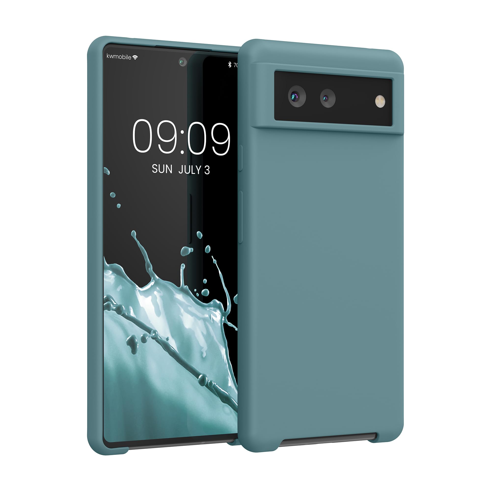 kwmobile Case for Google Pixel 6 Case - Soft Cover - Shockproof Silicone - Wireless Charging Antique Stone โ image 1