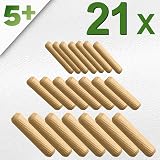 5Plus 21 Pcs Assorted Wooden Dowels M6 M8 M10 Grooved Fluted Pins Furniture view 9