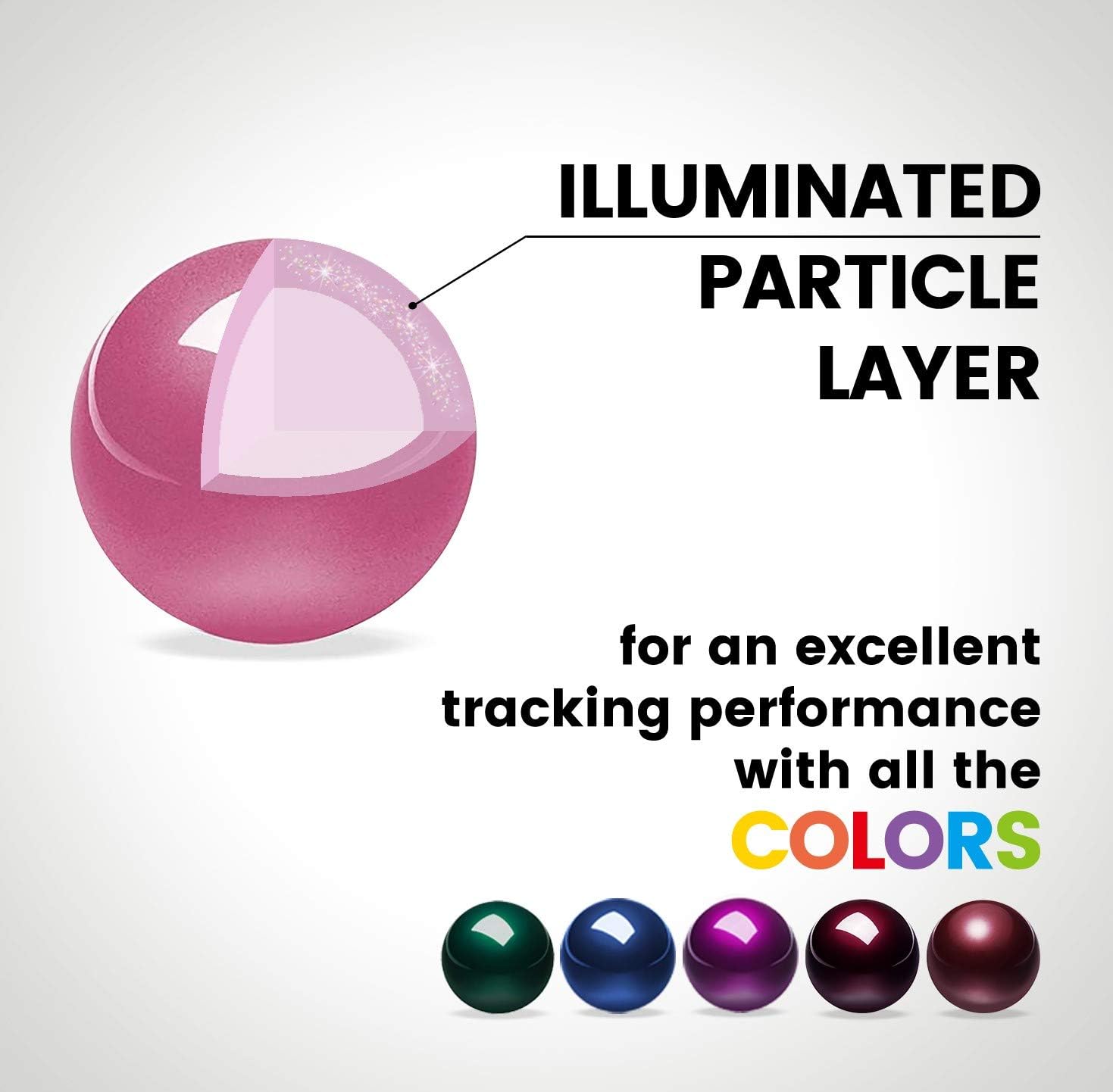 perixx PERIPRO-303 GPK Small Trackball, 1.34 Inches Replacement ball for PERIMICE and M570, Glossy Pink - Image 3