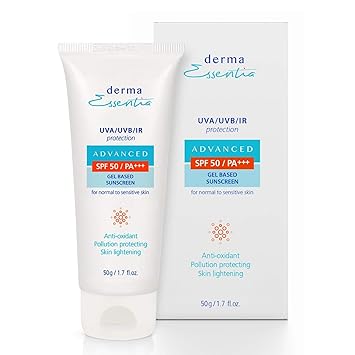 Derma Essentia Sunscreen SPF 50 gel | Anti Pollution | Sunscreen gel spf 50 (50g)