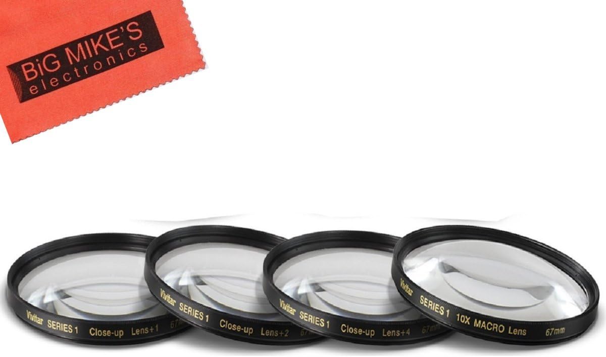 67mm CloseUp Filter Set (+1, 2, 4 and +10 Diopters) Magnification Kit