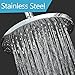 Rain Shower Head 8 Inch Showerhead Stainless Steel Overhead Shower Heads Brass Ball Joint Shower Head Rainfall Ceiling Showerheads for Bathroom Spa Shower Head Replacement Waterfall Showerhead