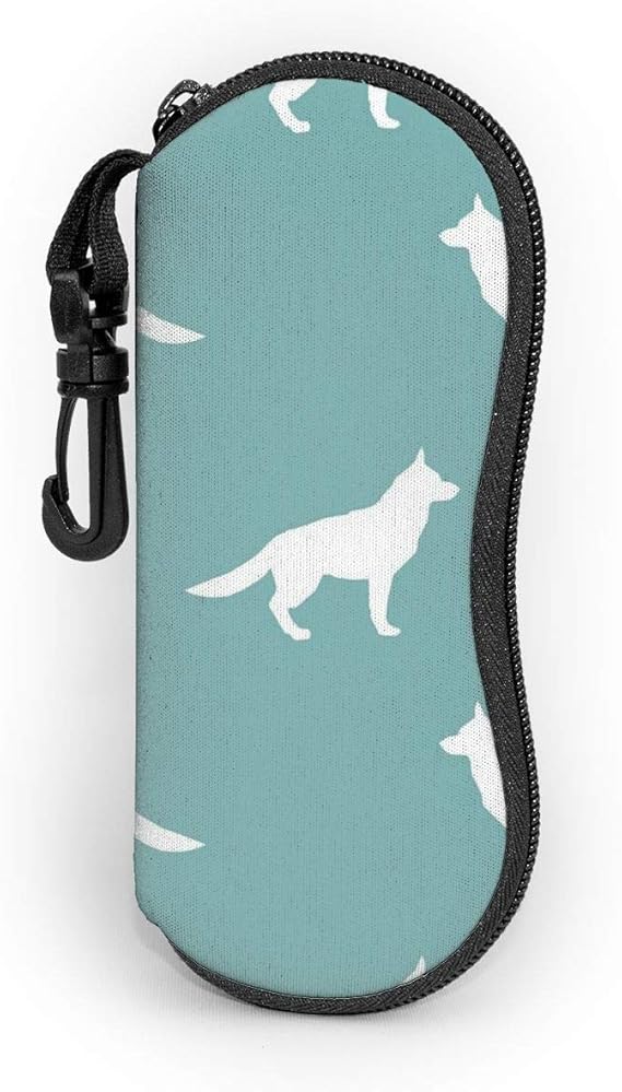 Amazon ジャーマンシェパードシルエット犬 メガネケース フック付き 軽量 おしゃれ 高級 男女兼用 服 ファッション小物 通販