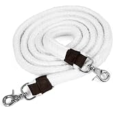 Tough-1 Braided Flat Cotton Roping Rein White