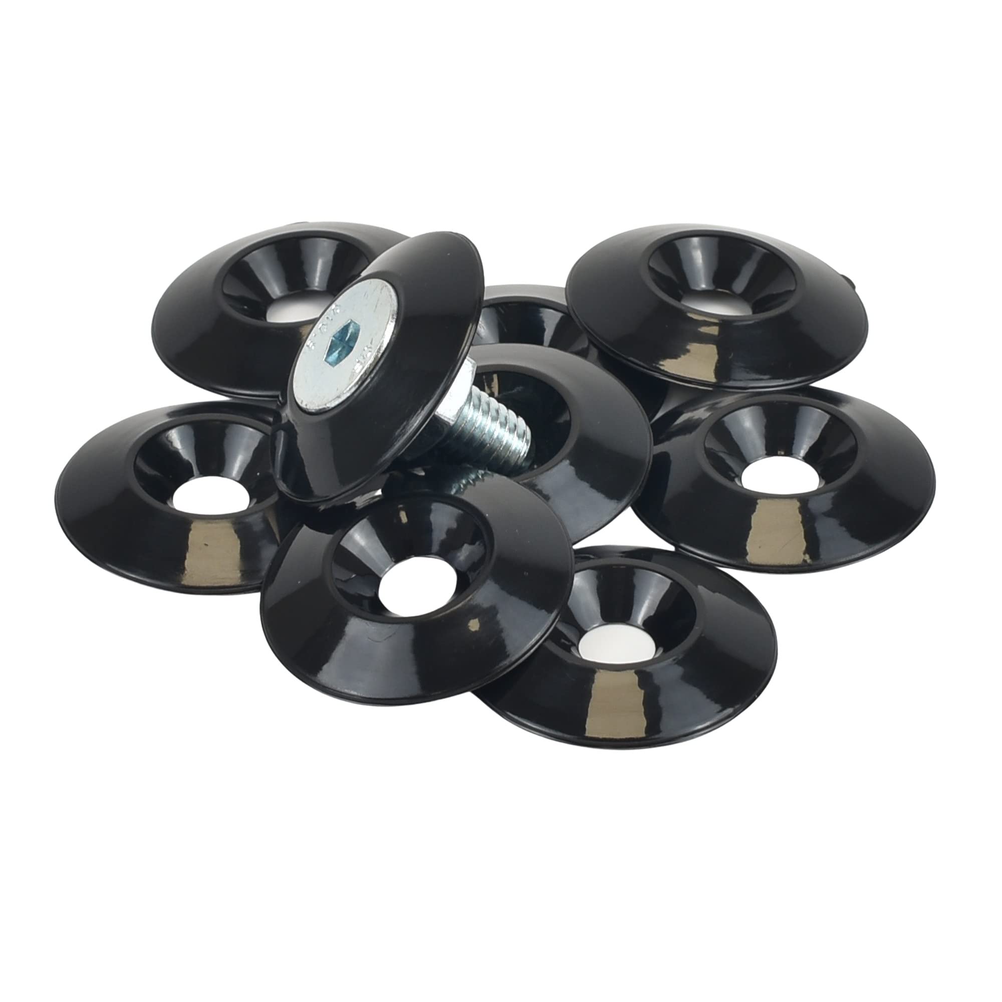 Hawkeng 8mm (M8) Countersunk Nylon Cup Washers Black – 25PCS