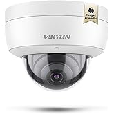 VIKYLIN 8MP PoE IP Camera Outdoor, 4K PoE IP Vandal Dome Security Camera with Human Vehicle Detection, w/Audio, 2.8mm Lens, 9