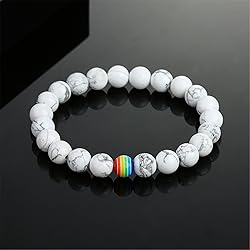 LGBT Natural Stone Bead Stretchy String Lesbian Gay