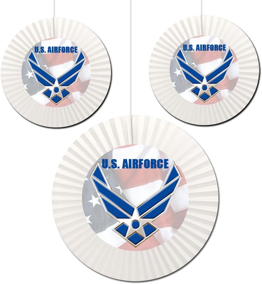 Amazon Com Us Air Force Fan Decorations 3 Count 1 16 Inch And 2
