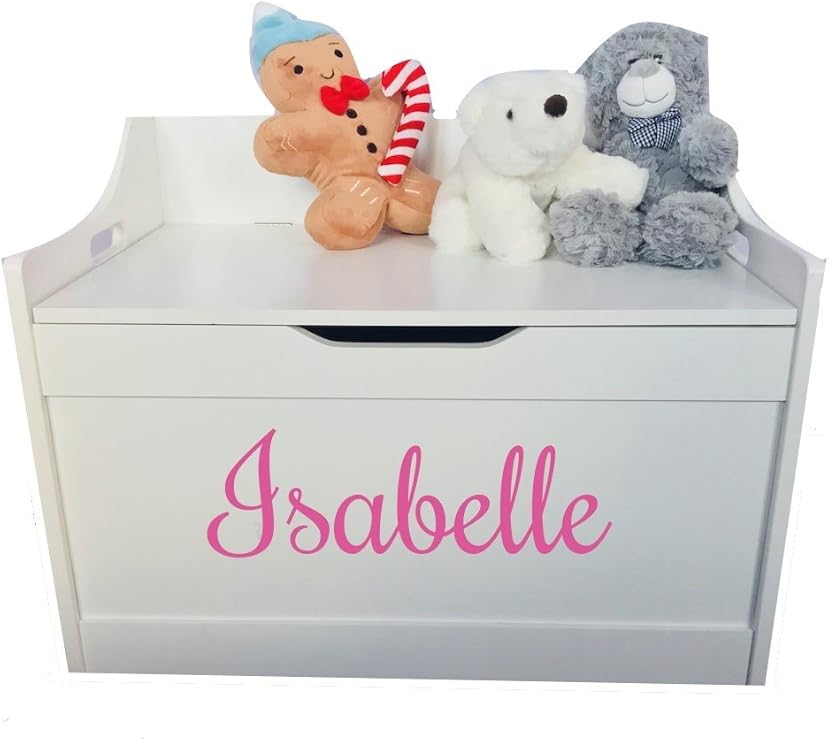 Little Secrets Children's Wooden Toy Storage Box with Personalised Pink