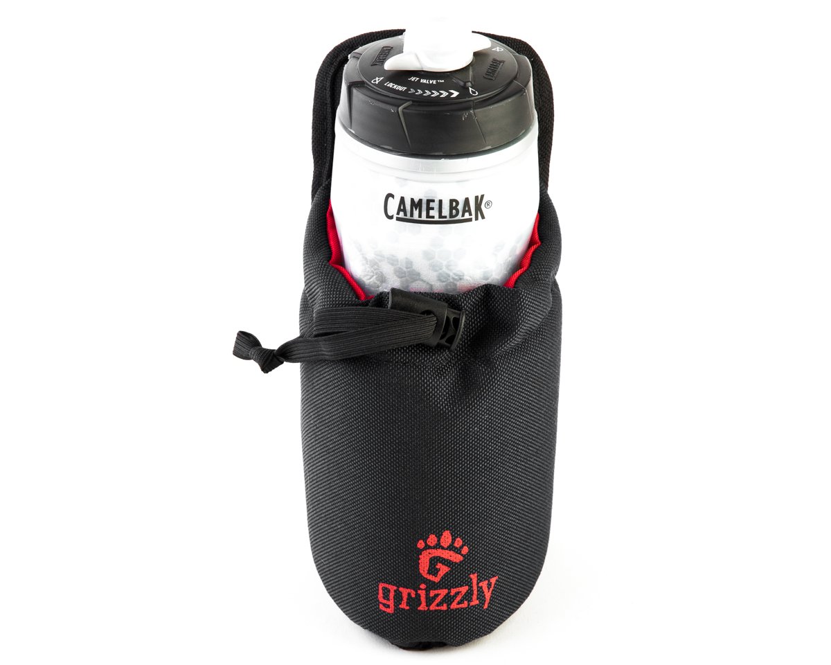 Grizzly SNAKE RIVER Adjustable Water Bottle Holder BLACK for Dog