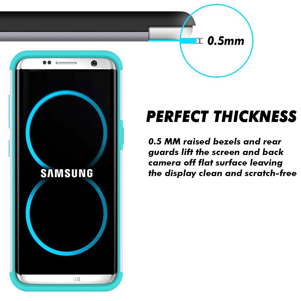 S8 Case, MagicSky [Shock Absorption] Studded Rhinestone Bling Hybrid Dual Layer Armor Defender Protective Case Cover For Samsung Galaxy S8(Flower2)