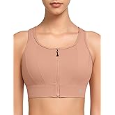 Yvette Front Closure Sports Bras for Women High Support Large Bust Supportive Sports Bra High Impact for Running
