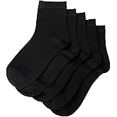 MELUSA 5 Pairs Bamboo Viscose Ankle Socks for Women, Soft Lightweight Breathable Seamless Toe Socks