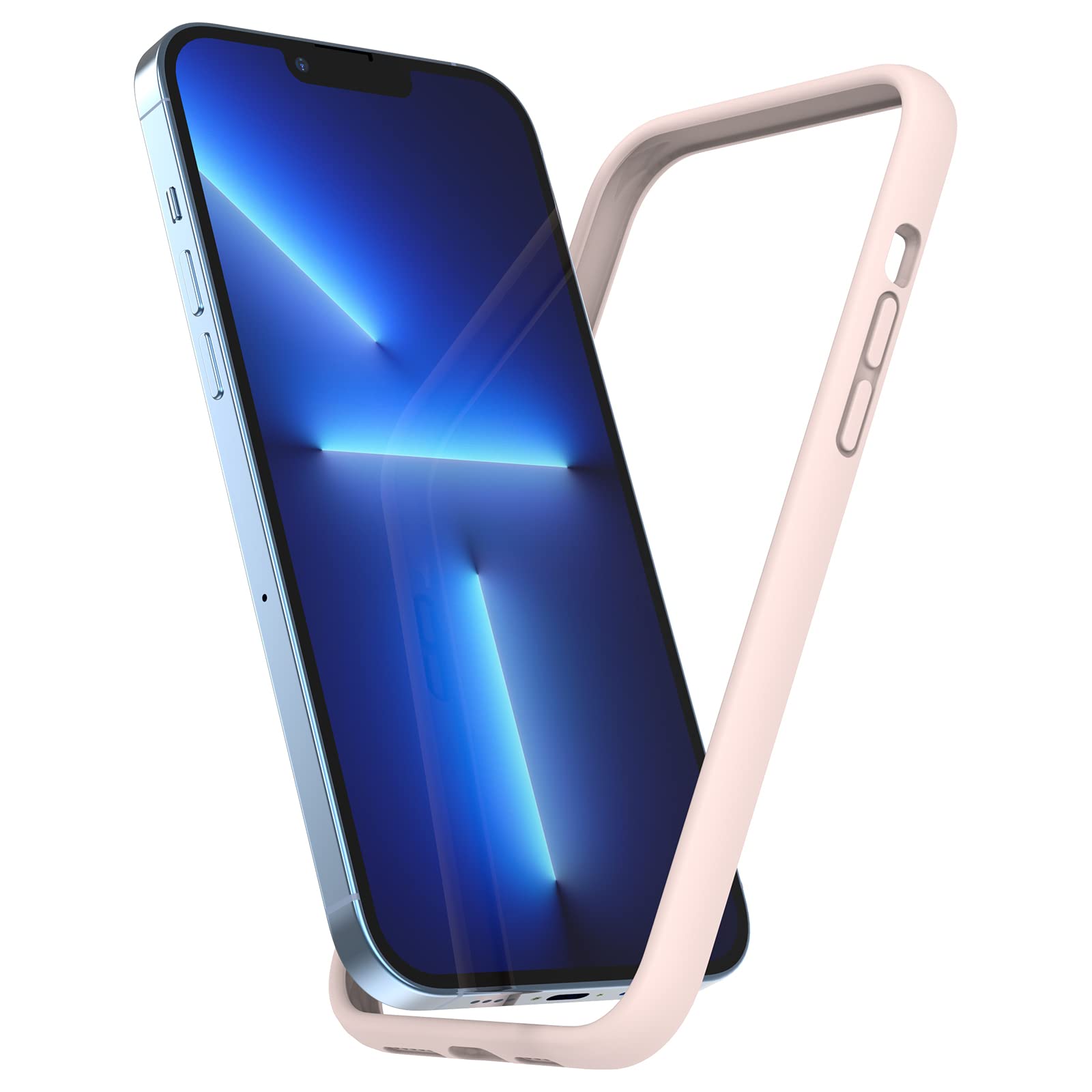 K TOMOTO Compatible iPhone 13 Pro Max Bumper Case (6.7 Inch), Liquid Silicone Tough Mobile Phone Case [Shock-Absorb] [Raised Edge Protection] [Drop Protection] [Silky and Soft Touch] Frame, Sand Pink — image 1