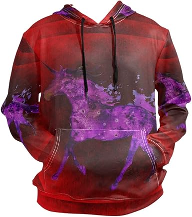 purple and red hoodie