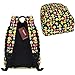 Zicac Canvas Emoji Backpack Smiling Face Satchel (Black)