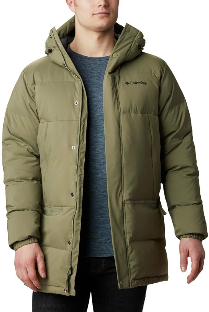 Columbia Men's Standard Rockfall Down Parka, Stone Green, Medium
